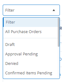 14. Filters for purchase orders