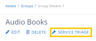 4. Service triage button for Groups