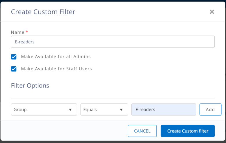 Create custom filter