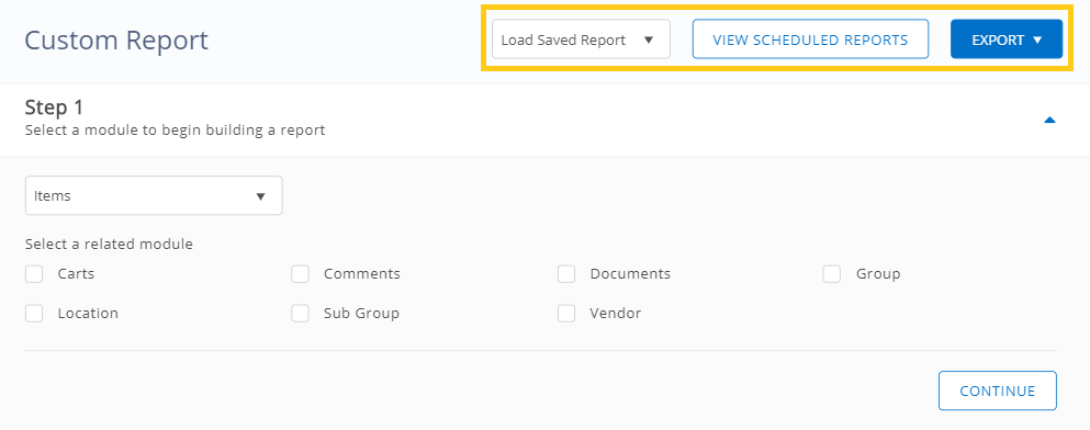 New - load saved reports