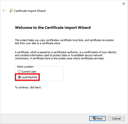 import certificate