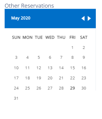 New - availability calendar