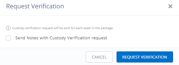 custody verification for packages